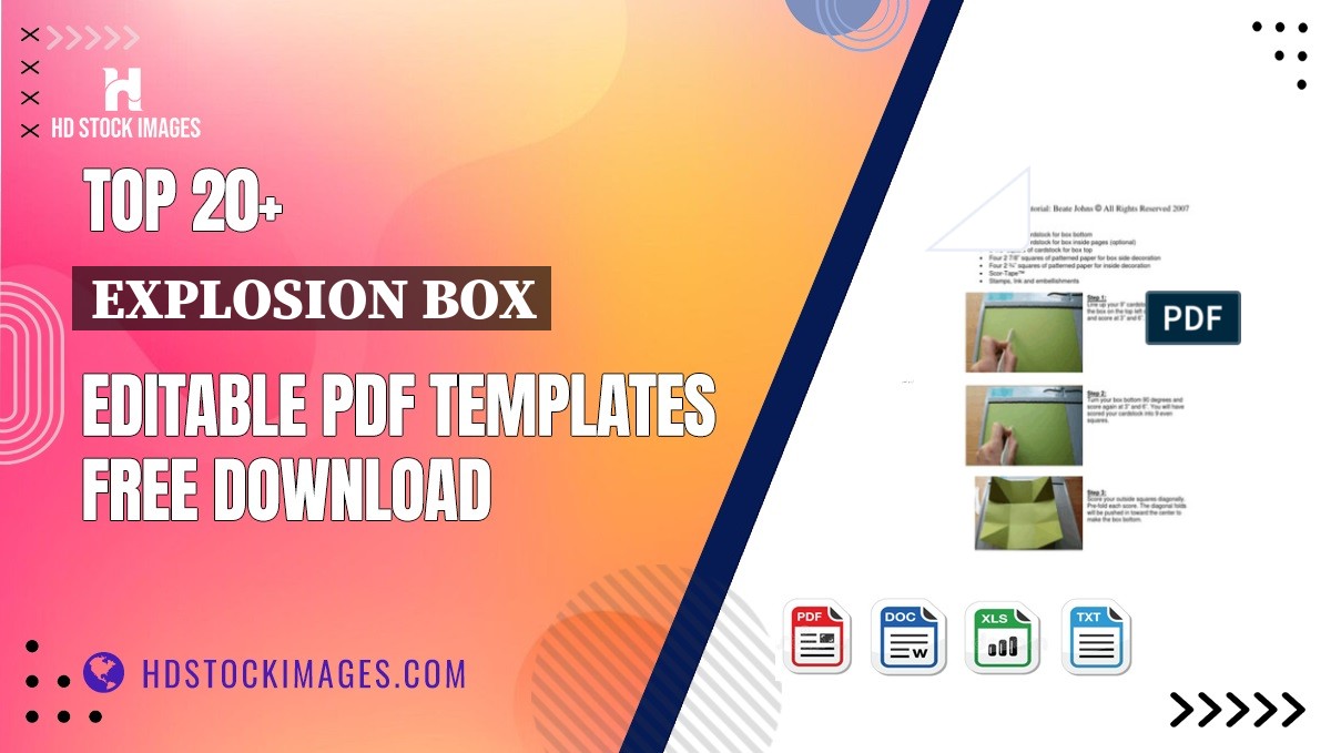 Top 20+ Explosion Box Editable PDF Templates Free Download