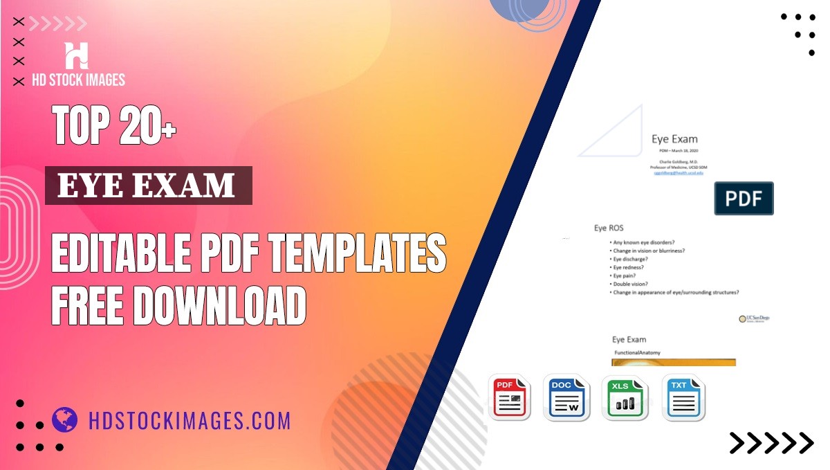 Top 20+ Eye Exam  Editable PDF Templates Free Download