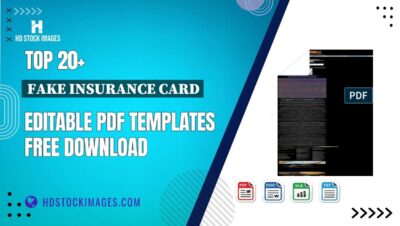 Top 20+ Fake Insurance Card Editable PDF Templates Free Download