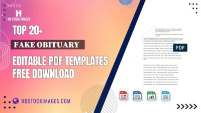 Top 20+ Fake Obituary   Editable PDF Templates Free Download