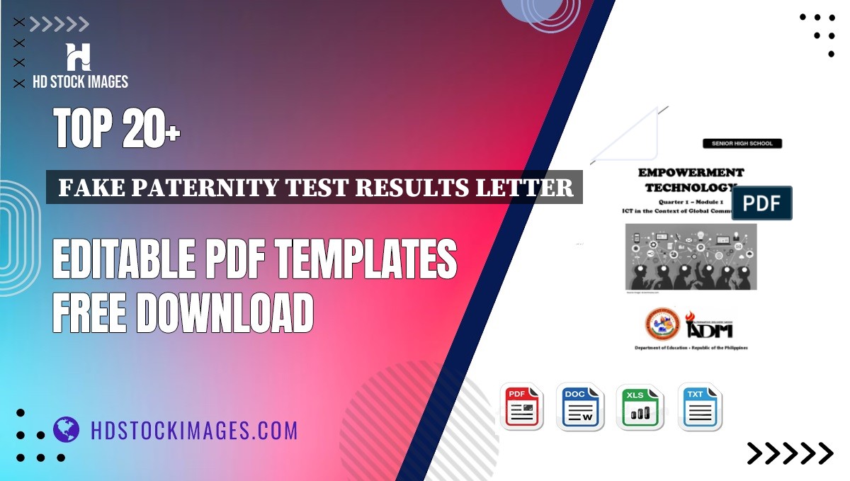 Top 20+ Fake Paternity Test Results Letter Editable PDF Templates Free Download