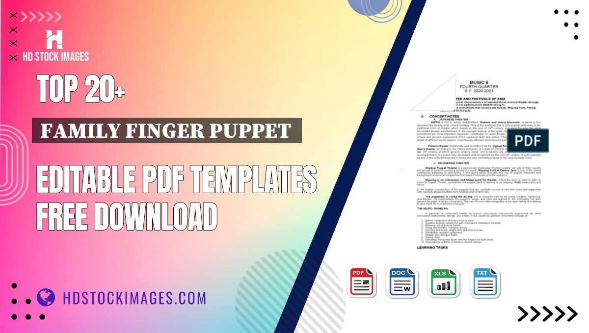 Top 20+ Family Finger Puppet  Editable PDF Templates Free Download