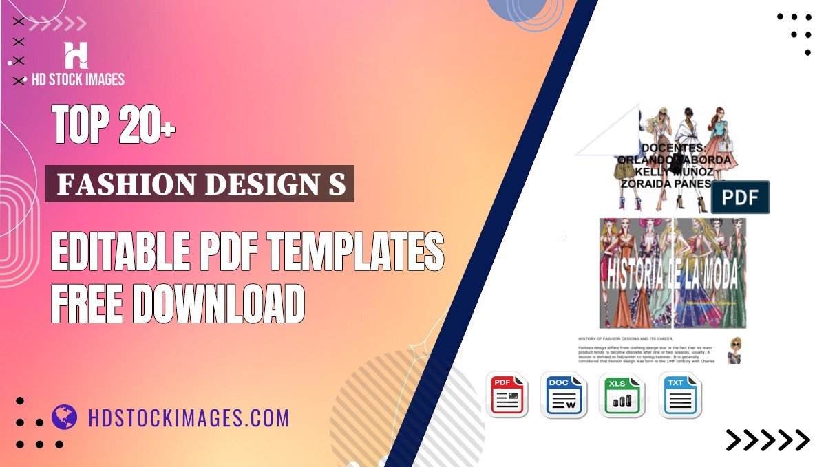 Top 20+ Fashion Design S Editable PDF Templates Free Download