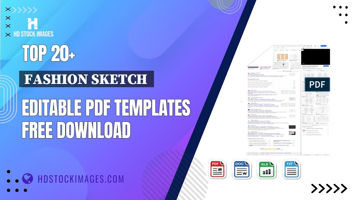 Top 20+ Fashion Sketch  Editable PDF Templates Free Download