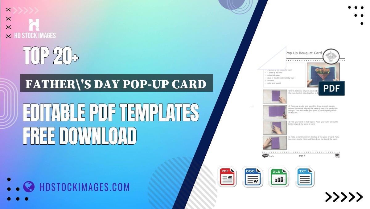 Top 20+ Father's Day Pop-up Card  Editable PDF Templates Free Download