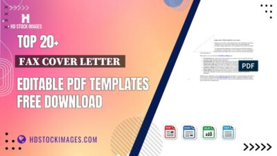 Top 20+ Fax Cover Letter  Editable PDF Templates Free Download