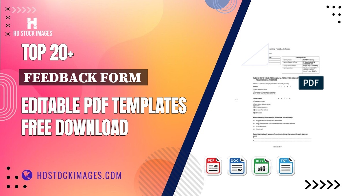 Top 20+ Feedback Form  Editable PDF Templates Free Download