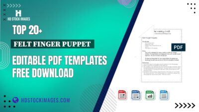 Top 20+ Felt Finger Puppet  Editable PDF Templates Free Download