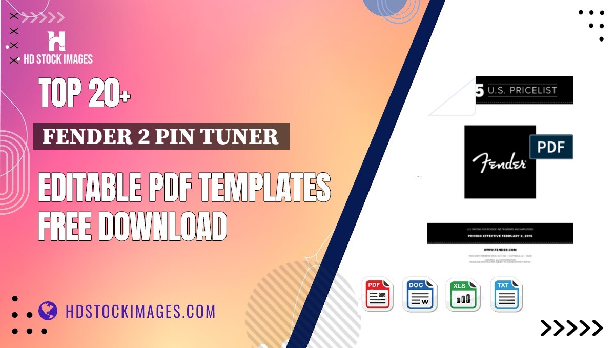 Top 20+ Fender 2 Pin Tuner  Editable PDF Templates Free Download