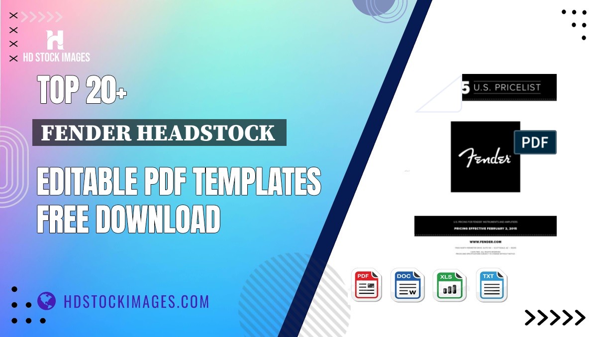 Top 20+ Fender Headstock  Editable PDF Templates Free Download