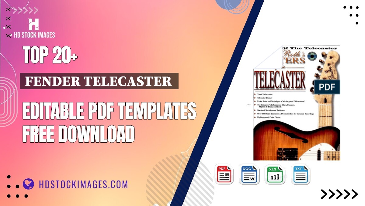 Top 20+ Fender Telecaster  Editable PDF Templates Free Download