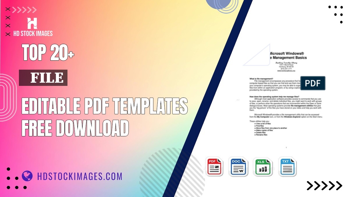 Top 20+   File Editable PDF Templates Free Download