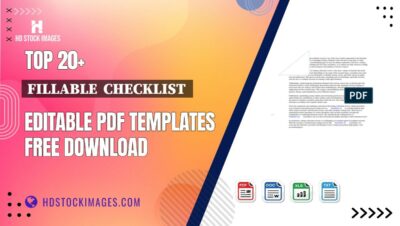 Top 20+ Fillable  Checklist  Editable PDF Templates Free Download