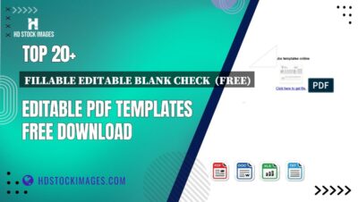 Top 20+ Fillable Editable Blank Check  (free) Editable PDF Templates Free Download