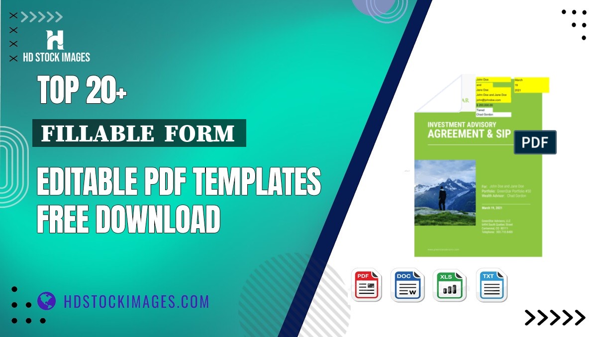 Top 20+ Fillable  Form  Editable PDF Templates Free Download