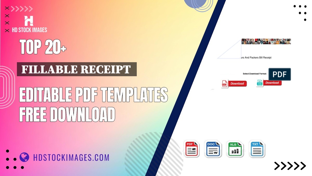 Top 20+ Fillable Receipt  Editable PDF Templates Free Download