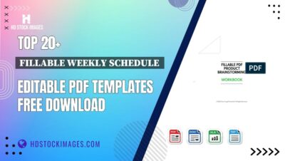 Top 20+ Fillable Weekly Schedule  Editable PDF Templates Free Download