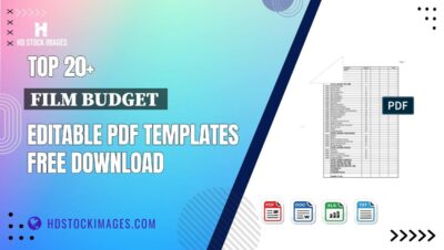 Top 20+ Film Budget Editable PDF Templates Free Download