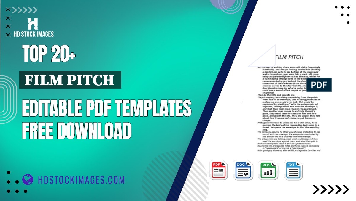 Top 20+ Film Pitch  Editable PDF Templates Free Download