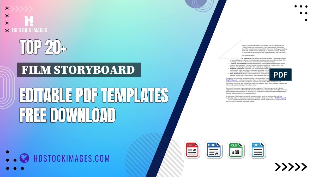 Top 20+ Film Storyboard  Editable PDF Templates Free Download