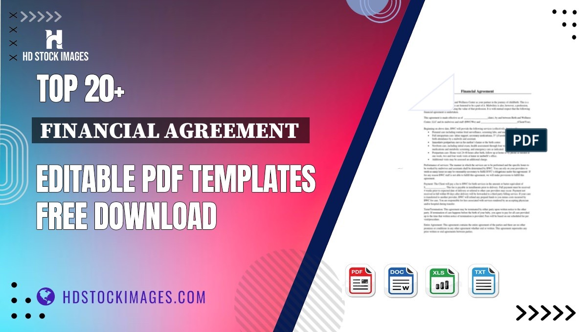 Top 20+ Financial Agreement  Editable PDF Templates Free Download