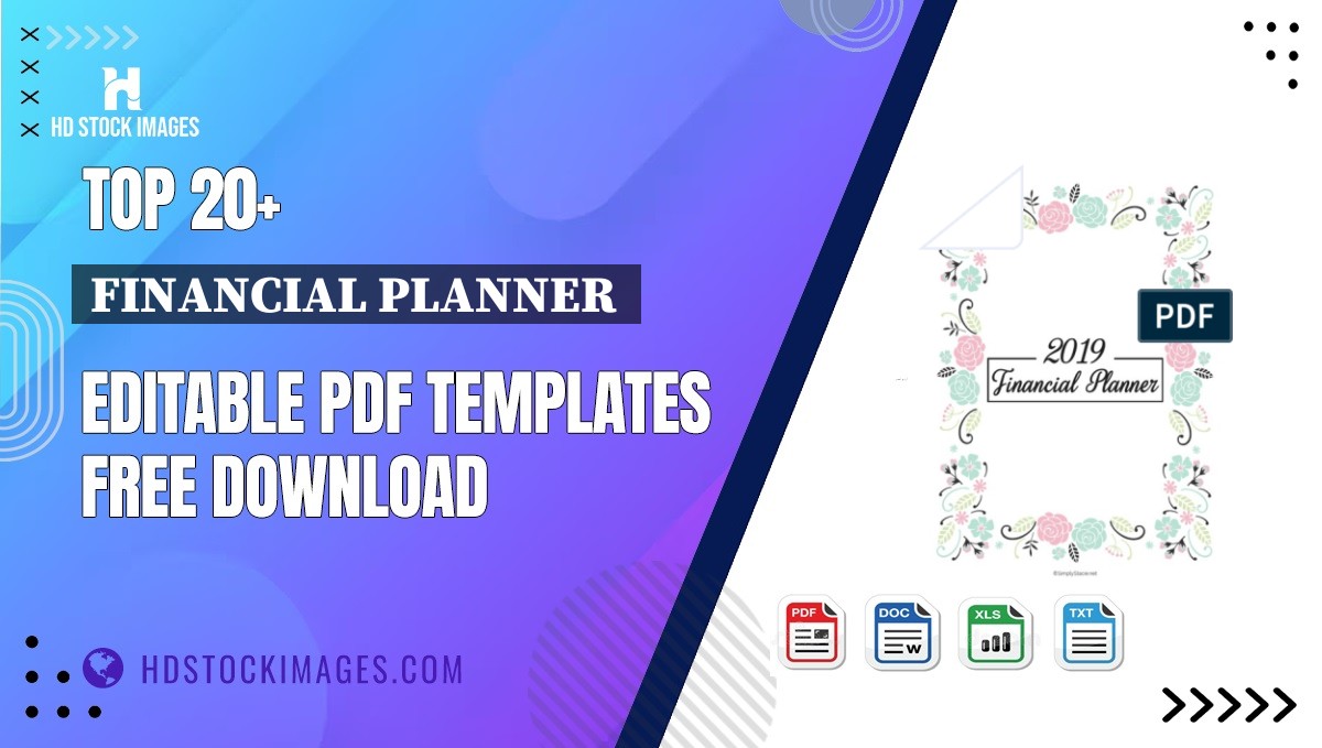 Top 20+ Financial Planner  Editable PDF Templates Free Download