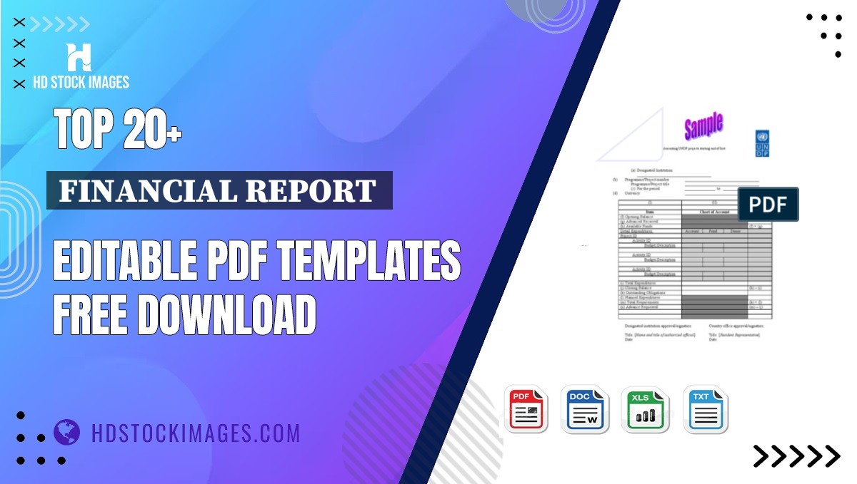 Top 20+ Financial Report  Editable PDF Templates Free Download