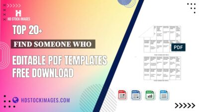 Top 20+ Find Someone Who  Editable PDF Templates Free Download