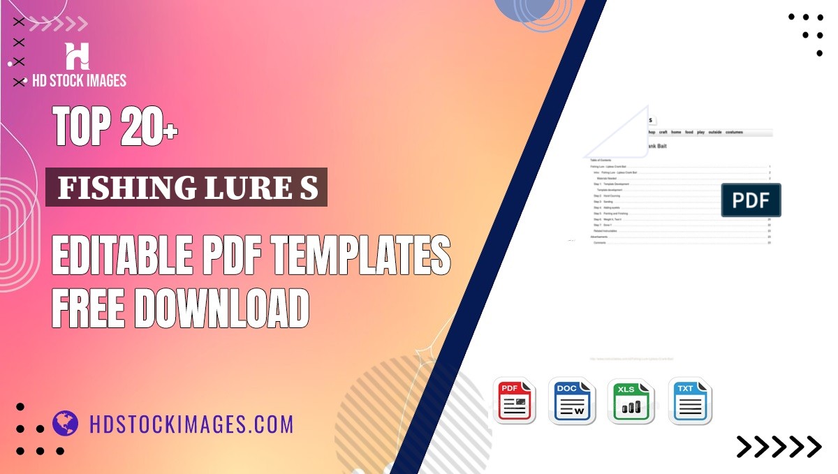 Top 20+ Fishing Lure S Editable PDF Templates Free Download