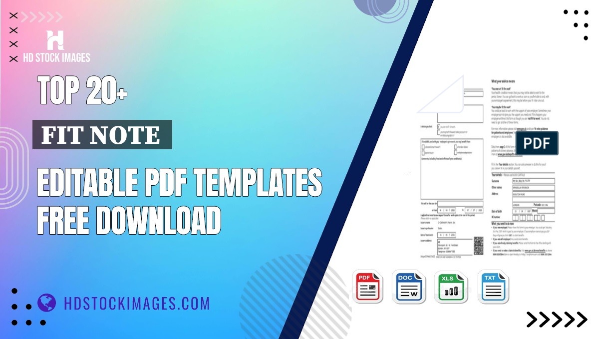 Top 20+ Fit Note  Editable PDF Templates Free Download