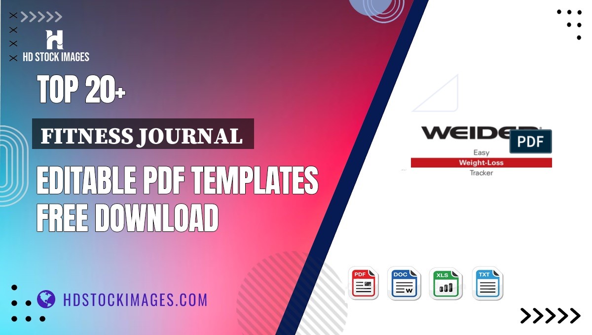 Top 20+ Fitness Journal  Editable PDF Templates Free Download