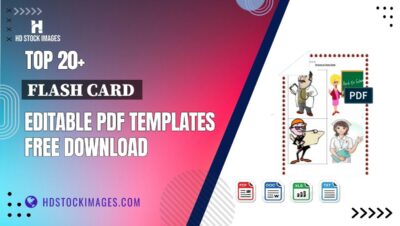 Top 20+ Flash Card  Editable PDF Templates Free Download