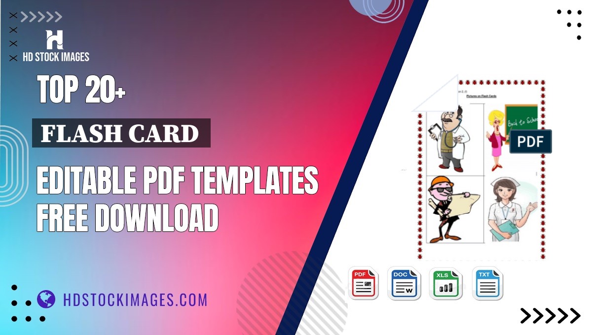 Top 20+ Flash Card  Editable PDF Templates Free Download