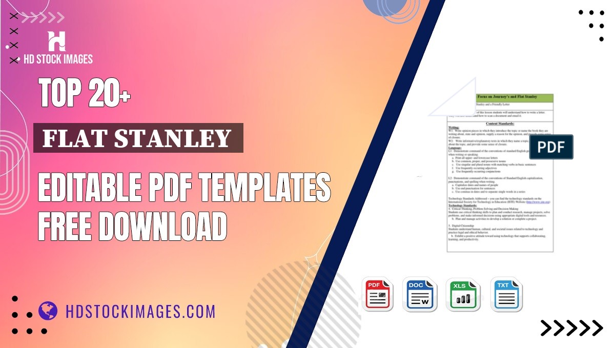 Top 20+ Flat Stanley  Editable PDF Templates Free Download