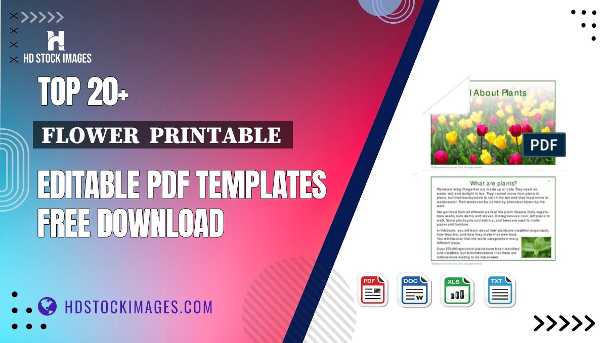 Top 20+ Flower  Printable  Editable PDF Templates Free Download