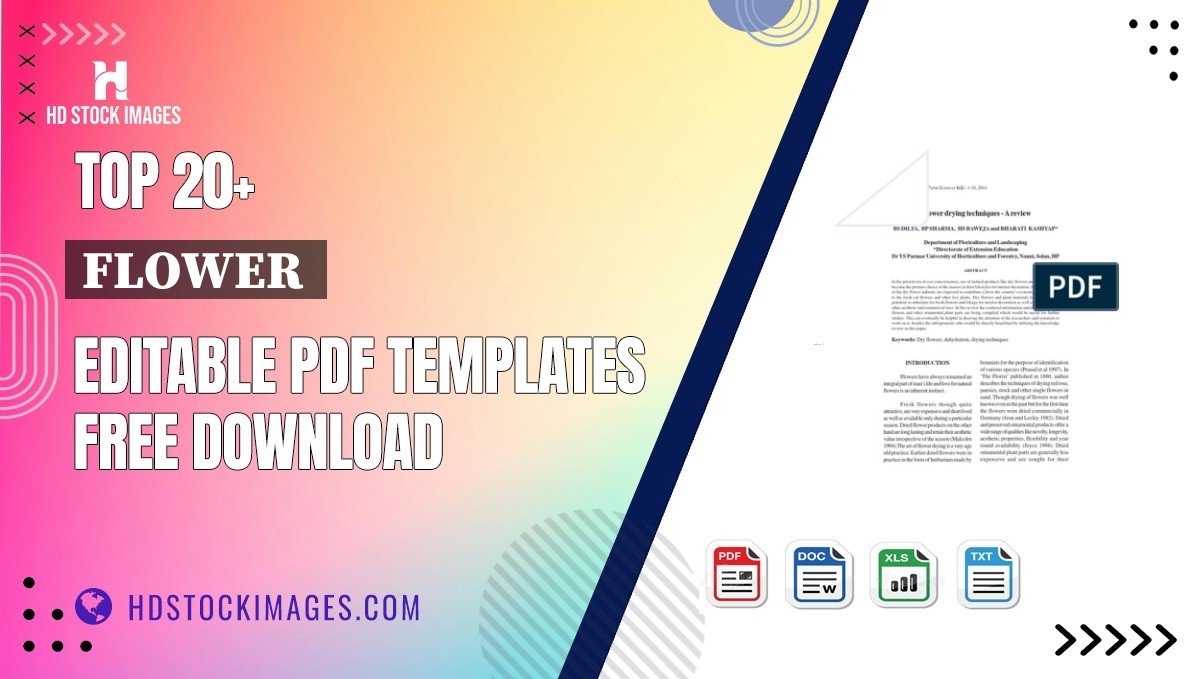 Top 20+ Flower  Editable PDF Templates Free Download