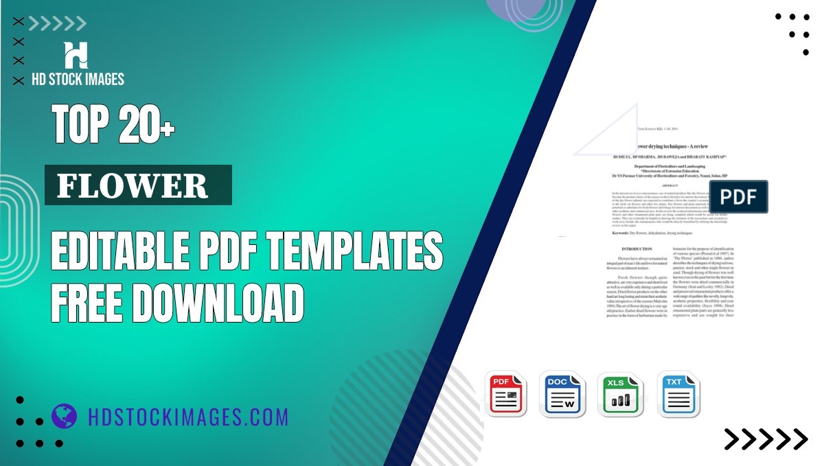 Top 20+ Flower   Editable PDF Templates Free Download