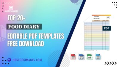 Top 20+ Food Diary Editable PDF Templates Free Download