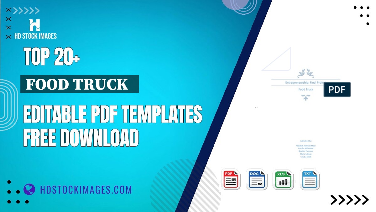 Top 20+ Food Truck   Editable PDF Templates Free Download