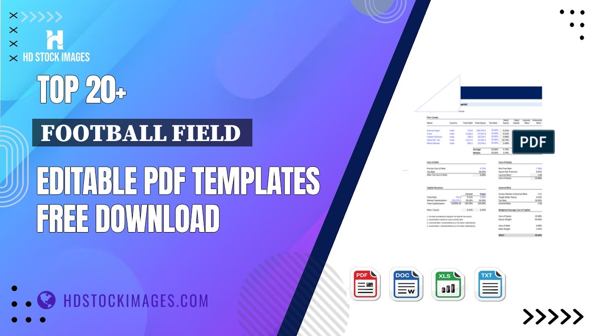 Top 20+ Football Field  Editable PDF Templates Free Download