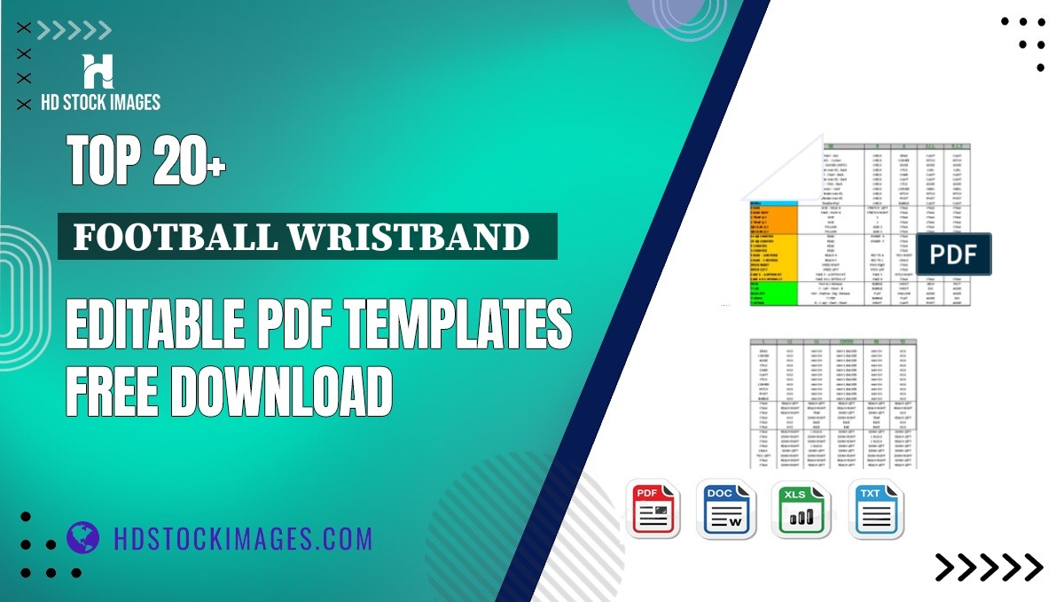 Top 20+ Football Wristband   Editable PDF Templates Free Download