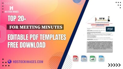 Top 20+  For Meeting Minutes Editable PDF Templates Free Download