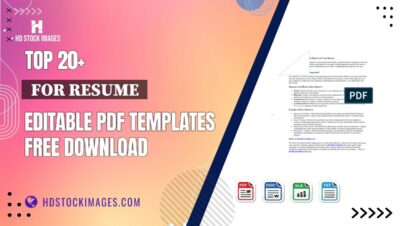 Top 20+ For Resume Editable PDF Templates Free Download