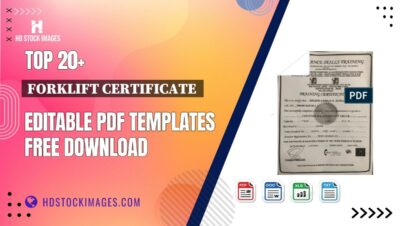 Top 20+ Forklift Certificate  Editable PDF Templates Free Download