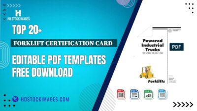 Top 20+ Forklift Certification Card   Editable PDF Templates Free Download