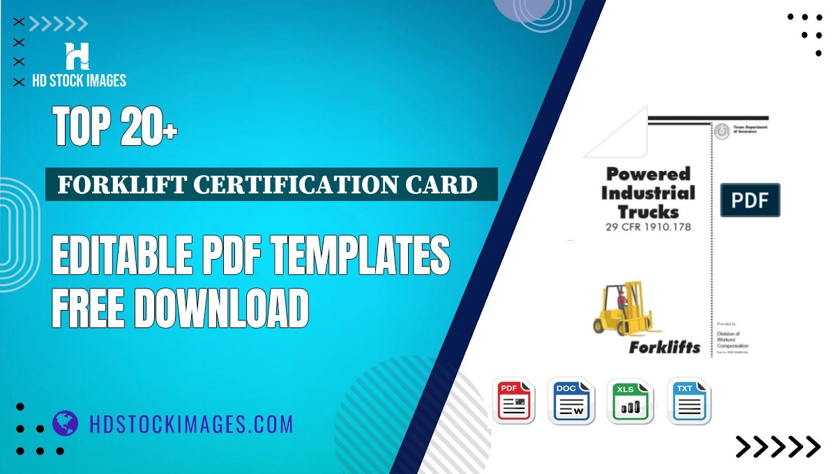 Top 20+ Forklift Certification Card   Editable PDF Templates Free Download