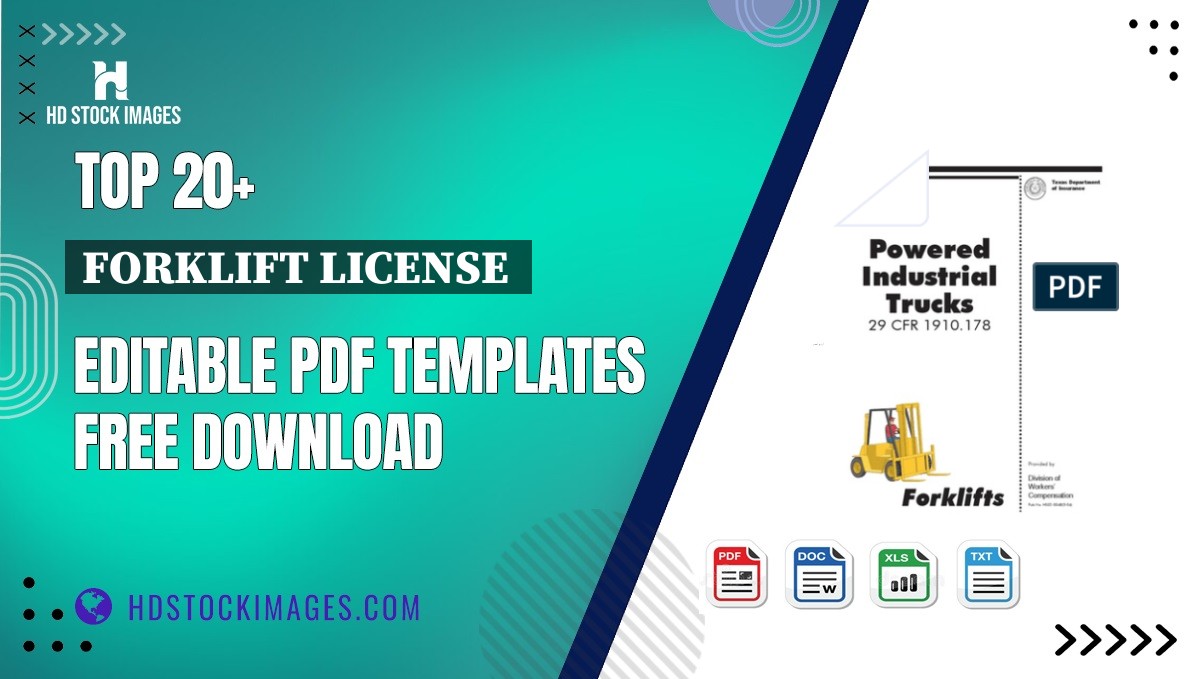 Top 20+ Forklift License  Editable PDF Templates Free Download