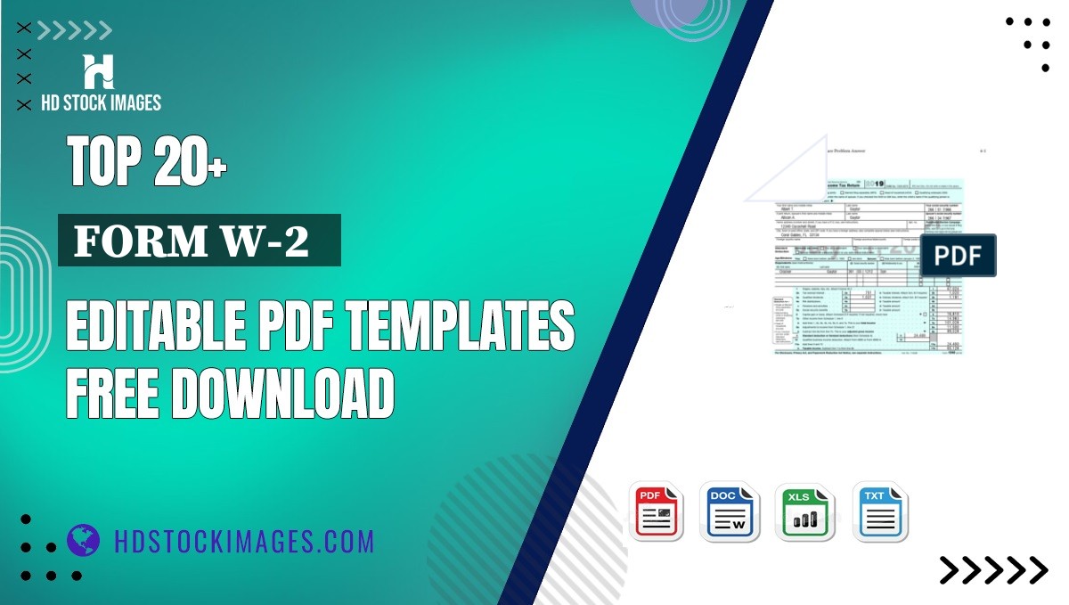 Top 20+ Form W-2   Editable PDF Templates Free Download