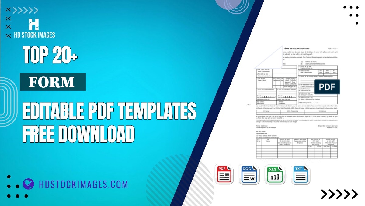 Top 20+  Form   Editable PDF Templates Free Download