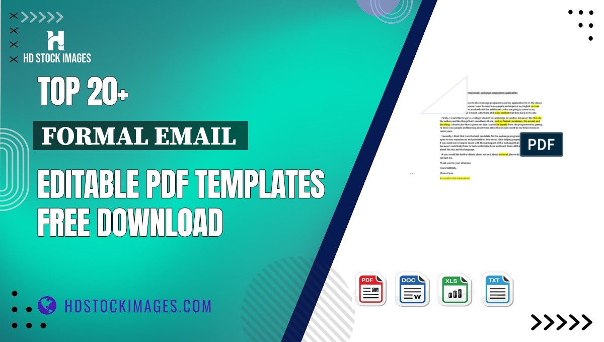 Top 20+ Formal Email  Editable PDF Templates Free Download